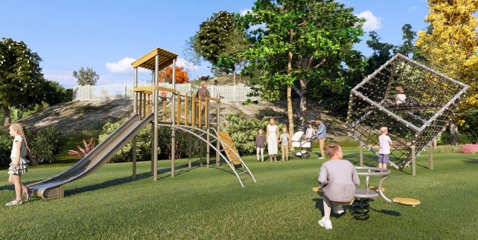 Lorée : des aires de jeux durables alliant inox et robinier, parfaites pour les cours Oasis !